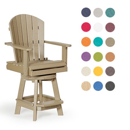 Colonial Road Woodworks Outdoor Furniture Poly Outdoor: Swivel Balcony